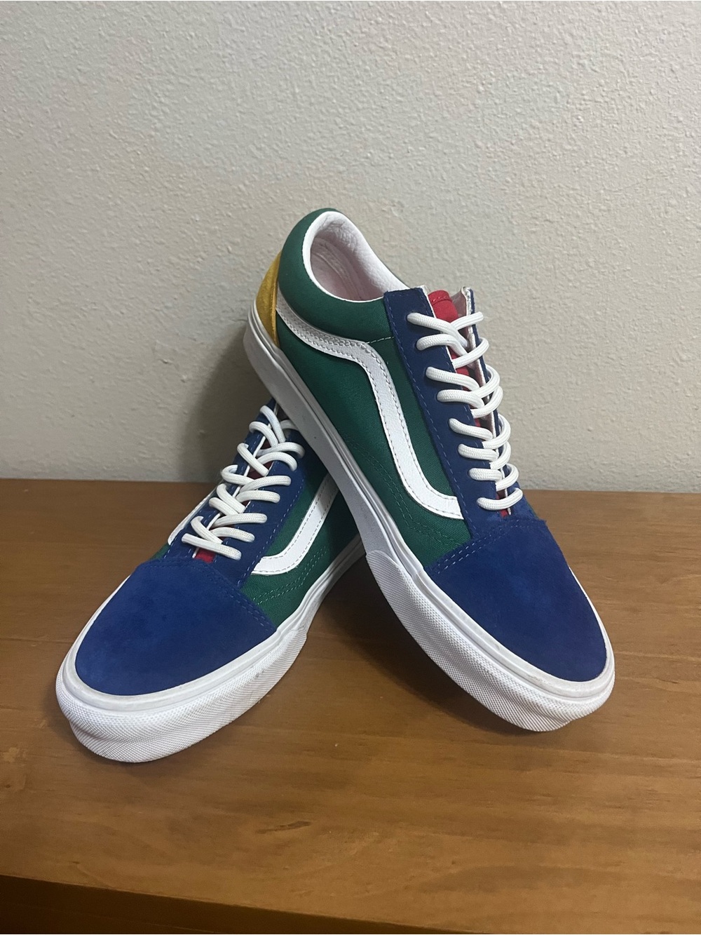 Vans Men's Low-Top Sneakers in Blue, Green, Yellow & Red